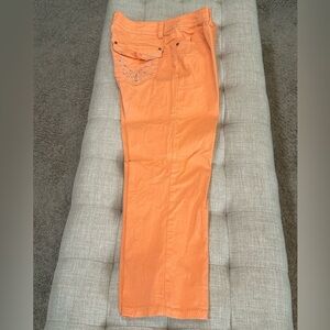 Nine West Women’s Size 12 Annette Capris - Coral/Orange - Good Used Condition